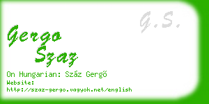 gergo szaz business card