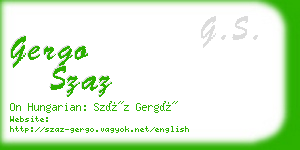 gergo szaz business card